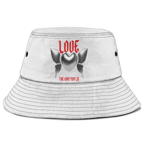 Eminem Love The Way You Lie Steel Heart Logo Bucket Hat