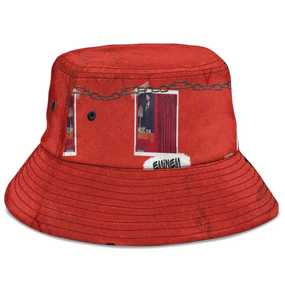 Eminem Music To Be Murdered By Chain Artwork Red Bucket Hat