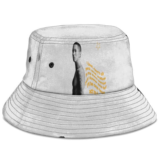 Eminem Quote Can't Sit Back & Wallow Tattoo Art Bucket Hat
