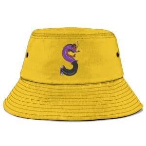 Funny Snoop Dogg S-Shape Cartoon Art Yellow Bucket Hat