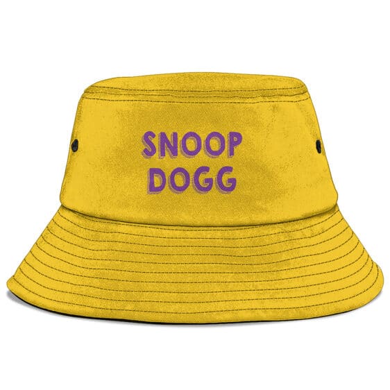 Funny Snoop Dogg S-Shape Cartoon Art Yellow Bucket Hat