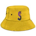 Funny Snoop Dogg S-Shape Cartoon Art Yellow Bucket Hat