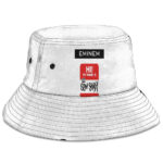 Hi My Name Is Slim Shady Eminem Logo Art White Bucket Hat