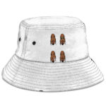 Hip-hop Rapper Snoop Dogg Head Logo Art White Bucket Hat
