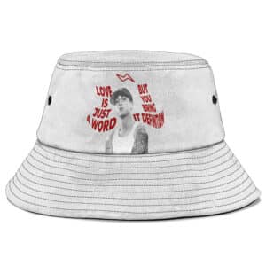 Love Is Just A Word Eminem Classic Typography Art Bucket Hat