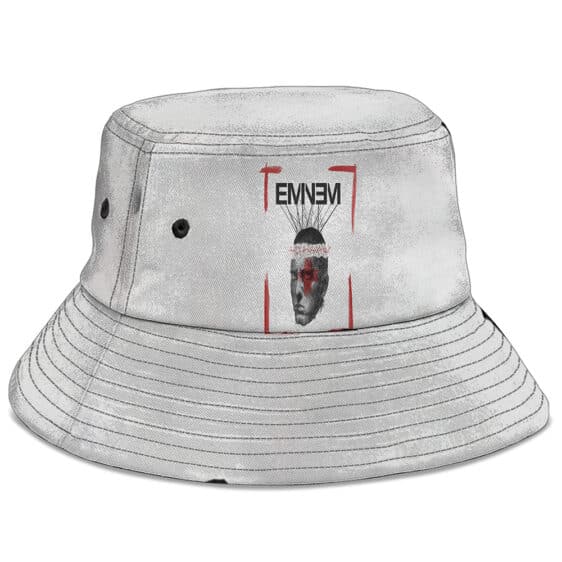 Rap Icon Eminem Recovery Grunge Face Artwork Bucket Hat