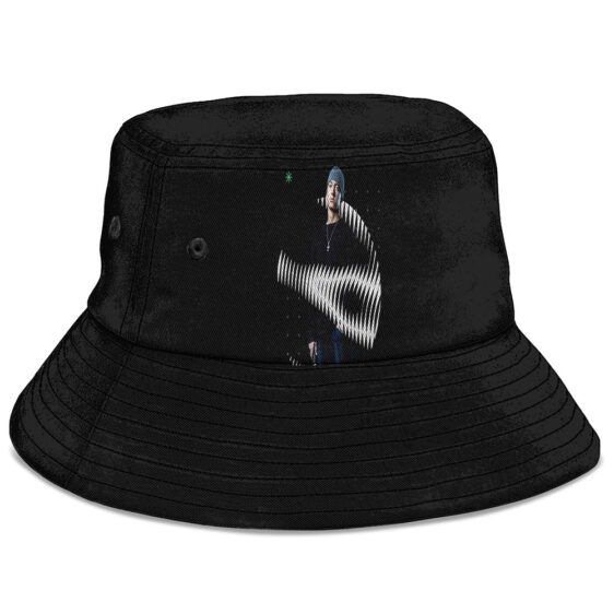 Rap Icon Eminem Slim Shady Wearing Beanie Photo Bucket Hat
