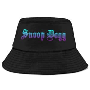 Rap Icon Snoop Dogg Blue-Tone Name Art Cool Fisherman Hat