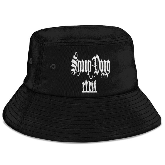 Rap Icon Snoop Dogg Silhouette Typography Art Bucket Hat