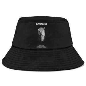 Slim Shady Eminem Iconic Devil Horn Sign Black Bucket Hat