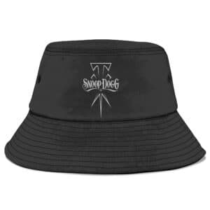 Snoop Dogg Minimalist Name Typographic Art Black Bucket Hat