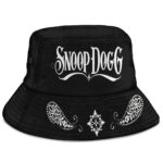 Snoop Dogg Name Bandana Paisley Art Black Bucket Hat