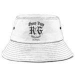 Snoop Dogg Rhythm & Gangsta Typography Art White Bucket Hat
