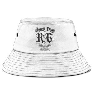 Snoop Dogg Rhythm & Gangsta Typography Art White Bucket Hat