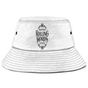 Snoop Dogg Rolling Words Weed Leaf Logo White Fisherman Hat
