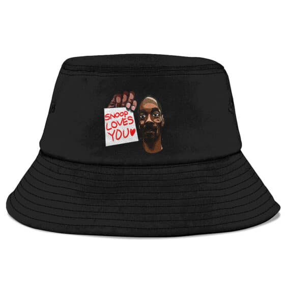 Snoop Loves You Cartoon Logo Art Black Fisherman Hat