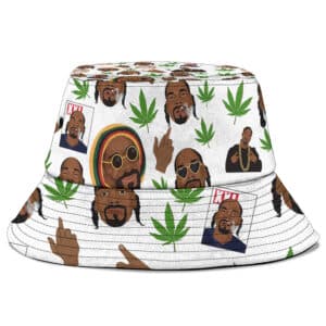 Snoop & Martha Weed Leaf Pattern Bucket Hat