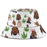 Snoop & Martha Weed Leaf Pattern Bucket Hat