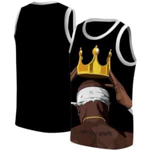 Dope Crowned King Tupac Shakur Art Black Basketball Jersey