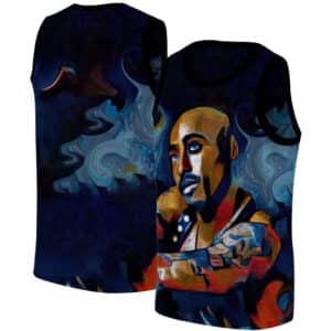 Stylish Tupac Shakur Abstract Painting Basketball Jersey