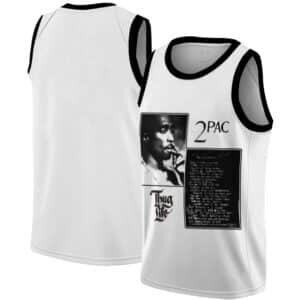 Thug Life 2Pac And 2morrow Song Lyrics Art Basketball Jersey