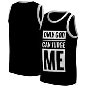 Tupac Iconic Quote Only God Can Judge Me Basketball Jersey