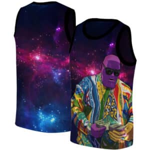 Biggie Smalls Thanos Funny Parody Galaxy Basketball Jersey