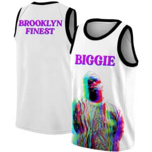 Brooklyn Finest Biggie Trippy Portrait Basketball Jersey