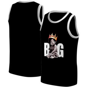 Dope Ready To Die BIG Crowned Baby Black Basketball Jersey