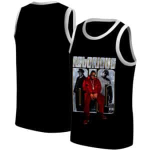 Iconic Rapper Notorious B.I.G. Red Suit Basketball Jersey