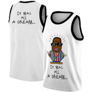 It Was All A Dream Biggie Cartoon Art Basketball Jersey