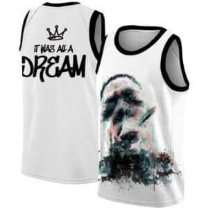 It Was All A Dream Trippy Biggie Art White Basketball Jersey