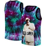 Notorious B.I.G. White Suit Tie Dye Design Basketball Jersey
