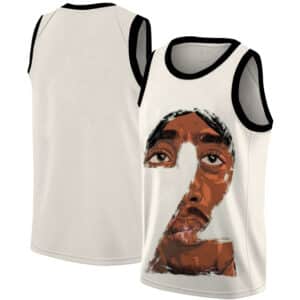 Stylish 2Pac Shakur Number Abstract Logo Basketball Jersey