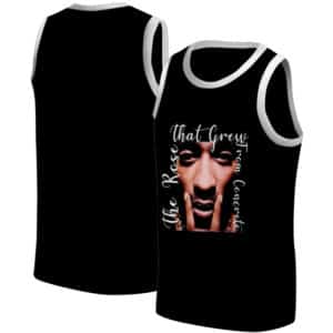 The Rose That Grew From Concrete Tupac Basketball Jersey